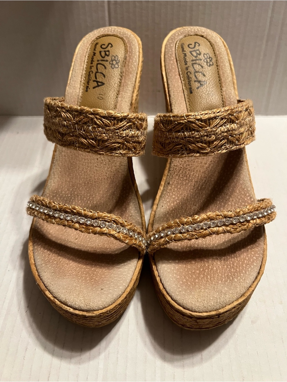 SBICCA Women’s Vixen Wedge Sandals Natural